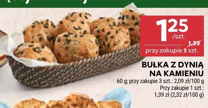 Bułka z dynią na kamieniu promocja w Stokrotka