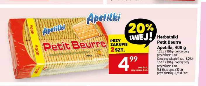 Herbatniki Petit Beurre Apetilki promocja w Twój Market
