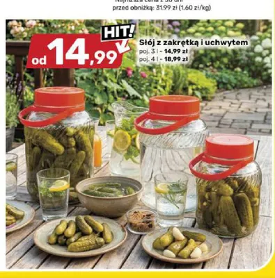 Słój z zakrętką i uchwytem 3 l promocja w Bricomarche