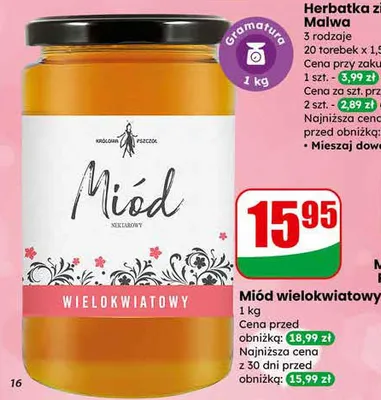 Miód wielokwiatowy promocja w Dino