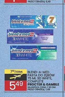 Pasta do zębów Blend-a-med Complete promocja w Wafelek