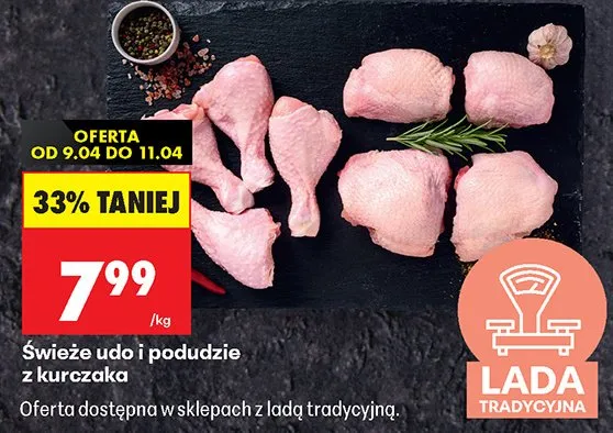 Świeże udo i podudzie z kurczaka promocja w Biedronka