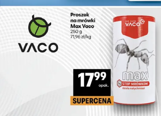 Proszek na mrówki Max Vaco promocja w Delikatesy Centrum