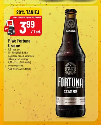 Piwo Fortuna Czarne promocja w POLOmarket