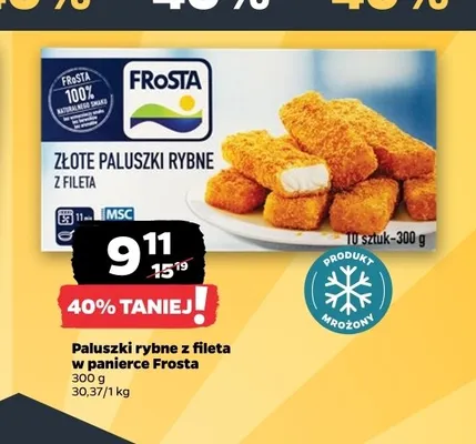Paluszki rybne z fileta w panierce Frosta promocja w Netto
