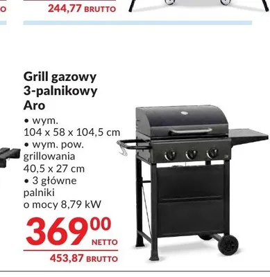Grill gazowy 3-palnikowy Aro promocja w Makro