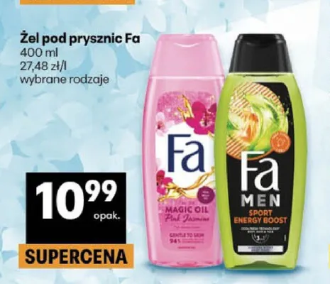 Żel pod prysznic Fa Men Sport Energy Boost promocja w Delikatesy Centrum