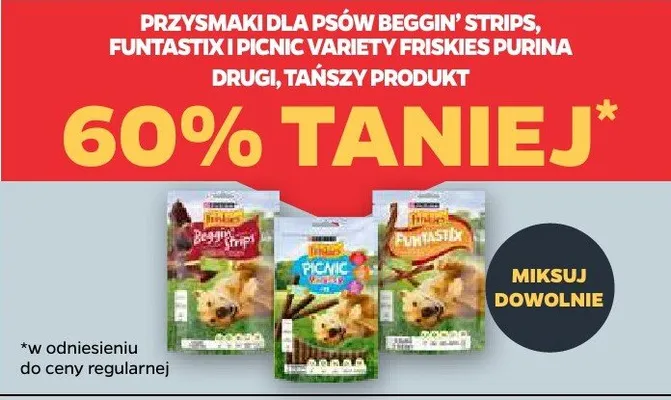Przysmaki dla psów Funtastix Friskies Purina promocja w Netto