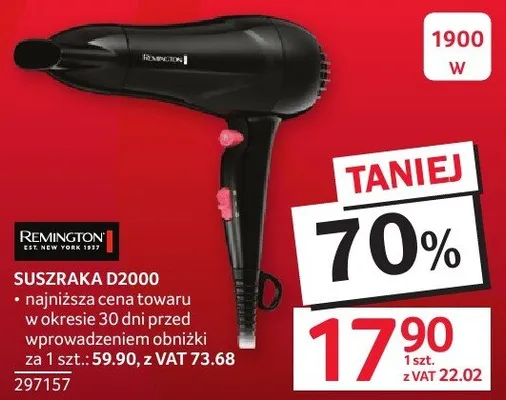 Suszarka Remington D2000 promocja w Selgros