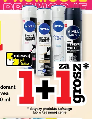 Dezodorant Nivea Black & White Invisible Silky Smooth promocja w Gram Market