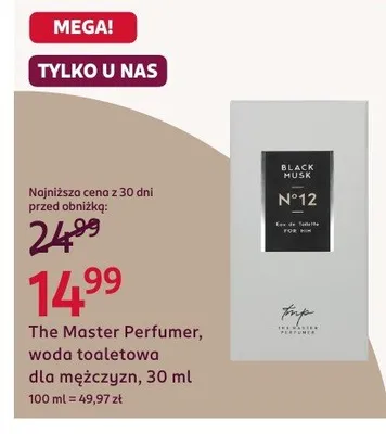 Woda toaletowa The Master Perfumer Black Musk No.12 dla mężczyzn promocja w Rossmann