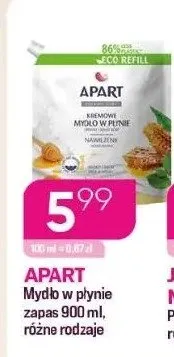 Mydło w płynie zapas Apart promocja w Drogerie Koliber