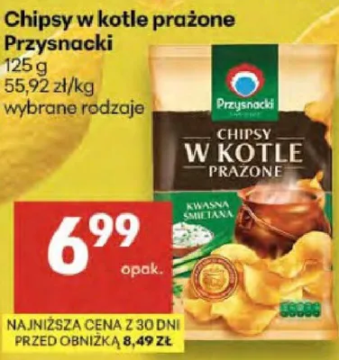 Chipsy w kotle prażone śmietana i cebulka promocja w Delikatesy Centrum