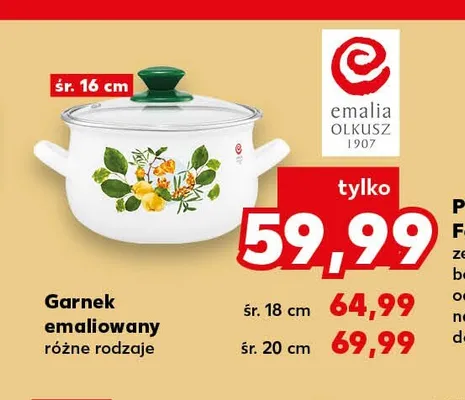 Garnek emaliowany Emalia Olkusz 1907 śr. 16 cm promocja w Kaufland