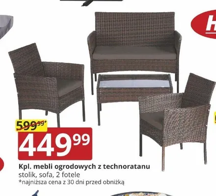 Komplet mebli ogrodowych z technorattanu promocja w Prymus AGD