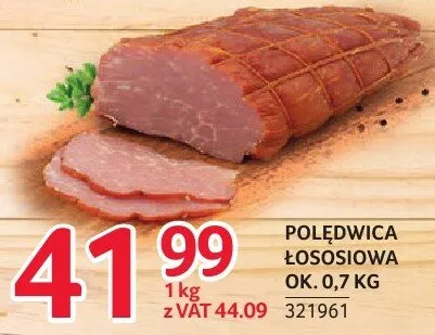 Polędwica łososiowa ZMB Białystok ok. 0,7 kg promocja w Selgros