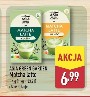 Matcha latte Asia Green Garden Classic promocja w Aldi