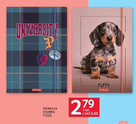 Teczka C4 z gumką Herlitz University promocja w Selgros