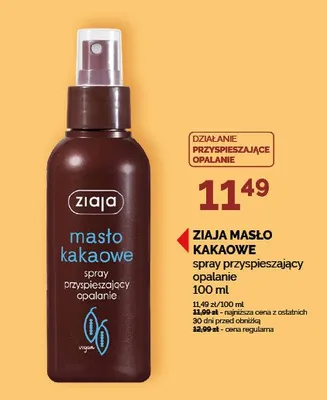 Spray przyspieszający opalanie ZIAJA MASŁO KAKAOWE promocja w Ziko Dermo