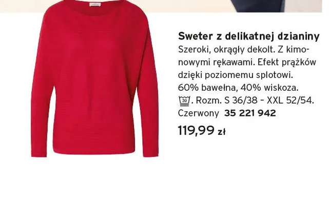 Sweter z delikatnej dzianiny Tchibo promocja w Tchibo