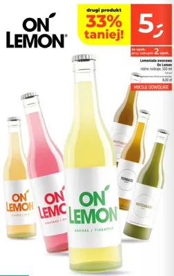Lemoniada rabarbarowa On Lemon promocja w Dealz