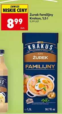 Żurek familijny 1,5 l promocja w Biedronka