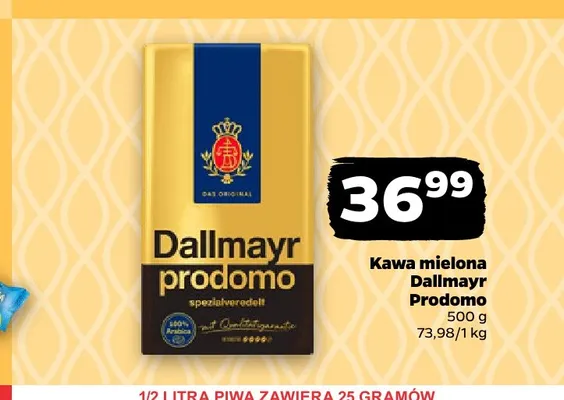 Kawa mielona Dallmayr Prodomo promocja w Netto