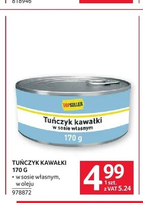 Tuńczyk kawałki w sosie własnym TopSeller promocja w Selgros