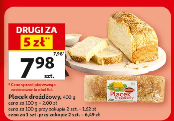 Placek drożdżowy promocja w Auchan