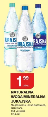 Naturalna woda mineralna Jurajska lekko gazowana promocja w Chorten