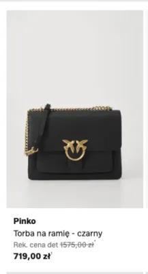 Torba na ramię Pinko czarna promocja w Lounge by Zalando