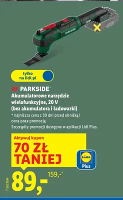 Akumulatorowe narzędzie wielofunkcyjne 20V (bez akumulatora i ładowarki) promocja w Lidl
