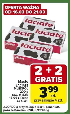 Masło Łaciate mlekpol promocja w Carrefour Express