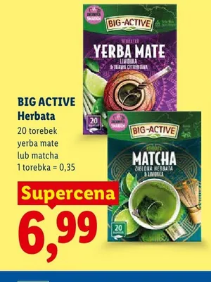 Herbata Big Active Matcha promocja w Lidl