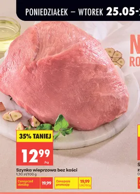 Szynka wieprzowa bez kości promocja w Biedronka