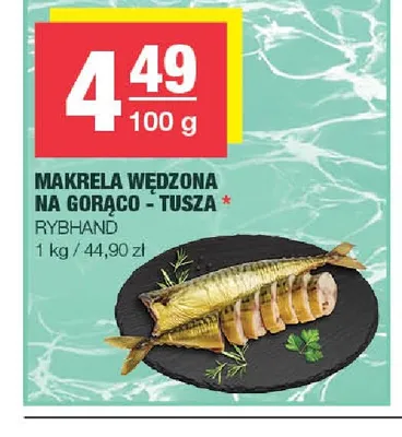 Makrela wędzona na gorąco tusza Rybhand promocja w SPAR