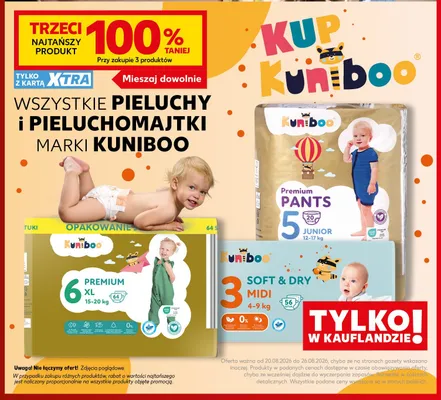 Pieluchy Kuniboo Soft & Dry 3 Midi 4-9 kg promocja w Kaufland