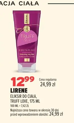 Eliksir do ciała Lirene Truff Love promocja w Drogerie Natura