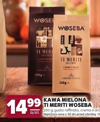 Kawa mielona Ti Meriti crema e aroma Woseba promocja w Stokrotka