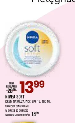 Krem nawilżający Nivea Soft SPF 15 promocja w Drogerie Natura
