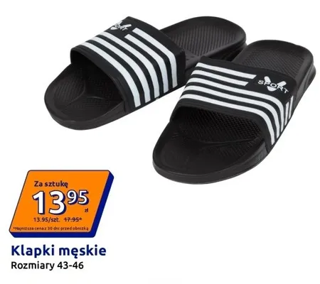 Klapki męskie promocja w Action