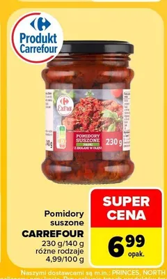 Pomidory suszone z ziołami w oleju Carrefour Extra promocja w Carrefour Market
