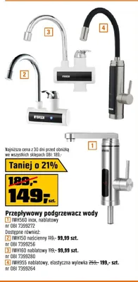 Przepływowy podgrzewacz wody IWH150 naścienny promocja w OBI