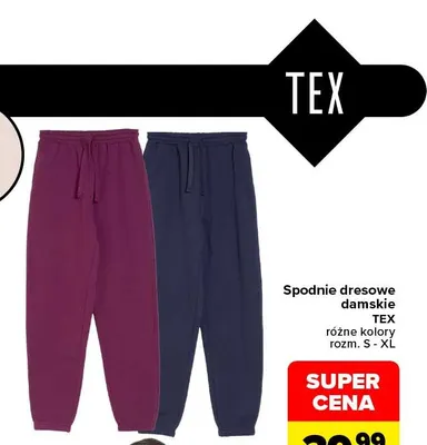 Spodnie dresowe damskie TEX promocja w Carrefour