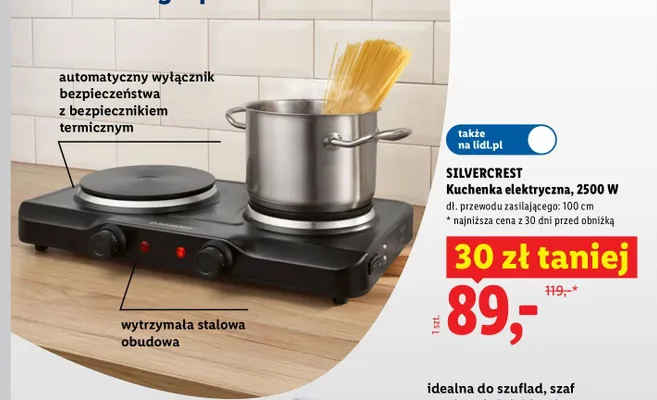 Kuchenka elektryczna Silvercrest promocja w Lidl