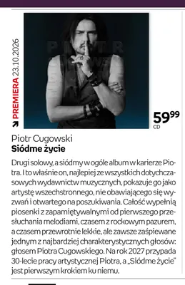 Płyta CD Piotr Cugowski Siódme życie promocja w Empik