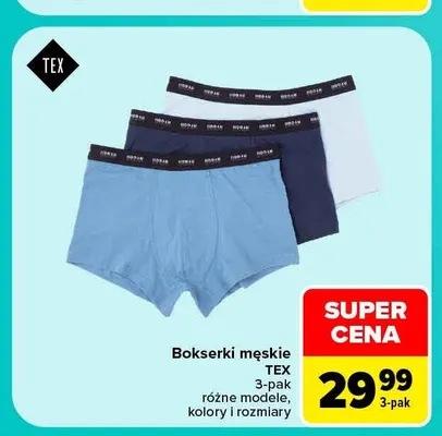 Bokserki męskie Tex 3-pak promocja w Carrefour