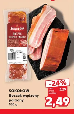 Boczek wędzony parzony Sokołów promocja w Kaufland
