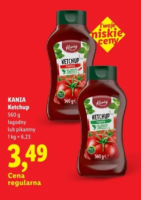 Ketchup łagodny Kania promocja w Lidl