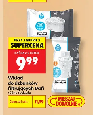Wkład do dzbanków filtrujących Dafi promocja w Biedronka